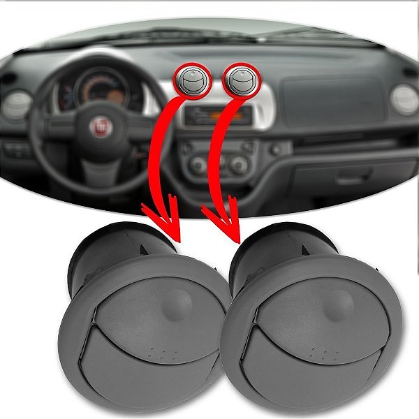 Par Difusor Saída Ar Central Novo Uno Way Fiorino Original