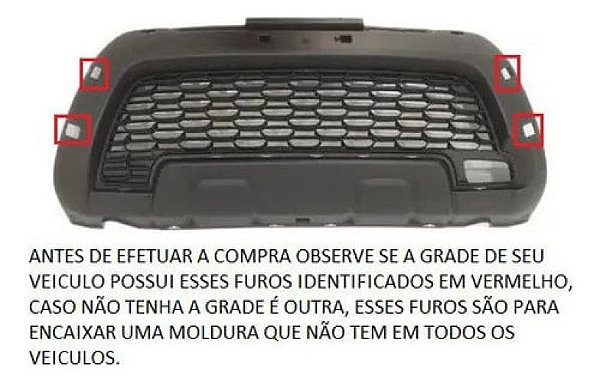 Grade Para-choque Dianteiro Duster Oroch 2015 A 2019
