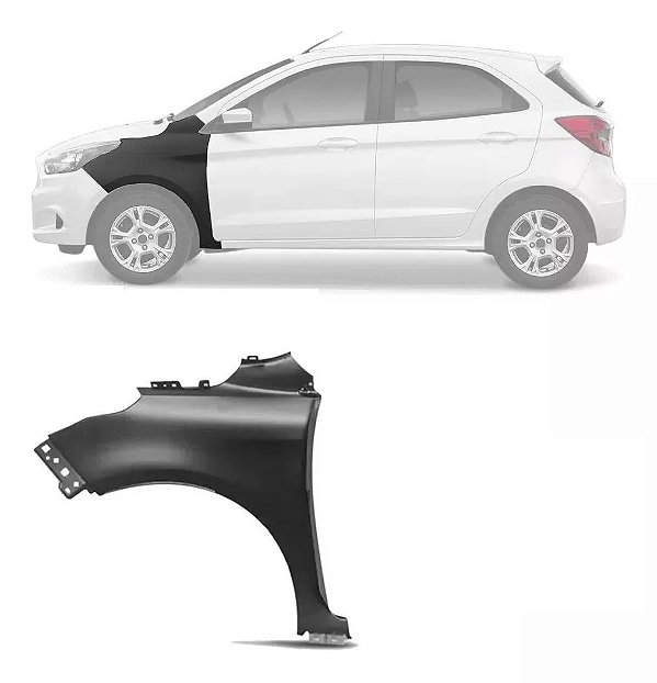 Paralama Dianteiro Lado Esquerdo Ford Ka 2014 a 2021 Original J7BZ16006D