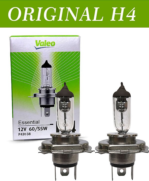 PAR LÂMPADA VALEO HALOGENA ORIGINAL H4 12V 60~55W