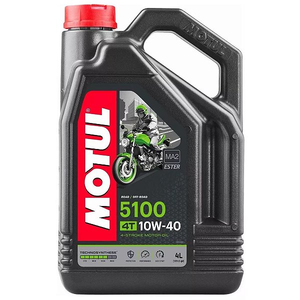 Óleo de motor semi-sintético 10W40 Motul 5100 4T Moto Quadriciclo Galão 4L