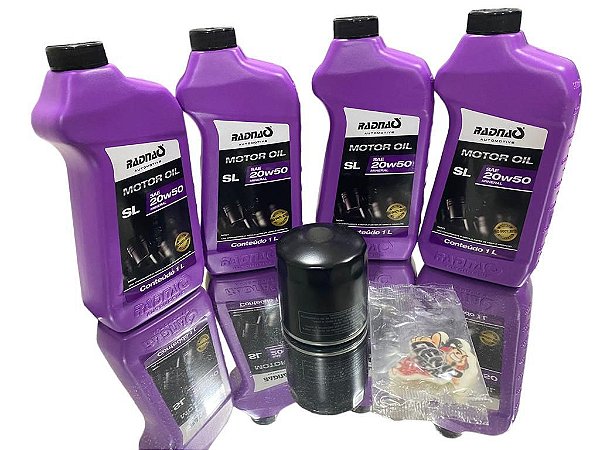 Óleo de motor 20W50 Mineral  4 Litros + filtro de óleo