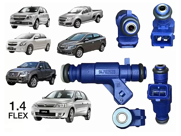 kit Bicos injetores Gm Cobalt 1.4 Econoflex - Bosch 0280157152 / 0280157105 / 94702523