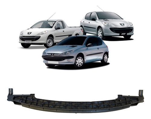 Alma reforco parachoque dianteiro original Peugeot 206 2007  7414n9