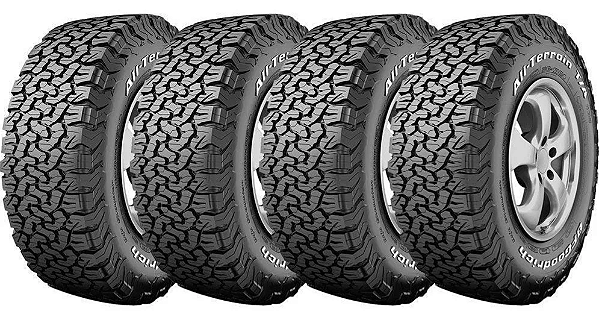 Jogo 4 pneus  dodge ram 35x12,5 R18 Bf Goodrich All Terrain Ko2 118r