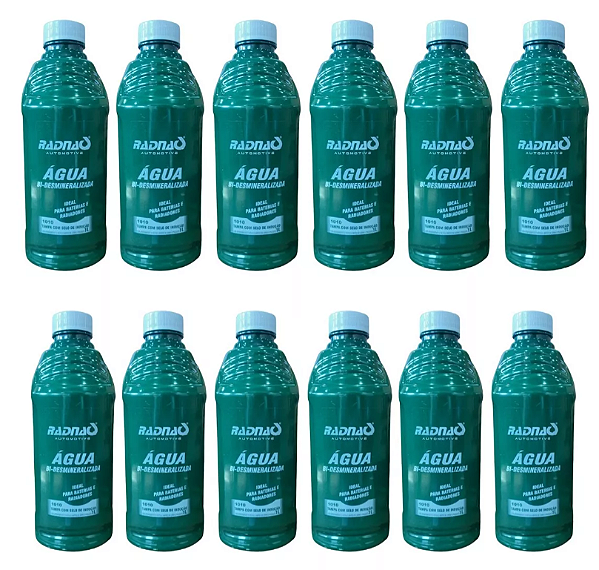 Kit 12 aguas bi desmineralizada radiadores e bateria Radnaq