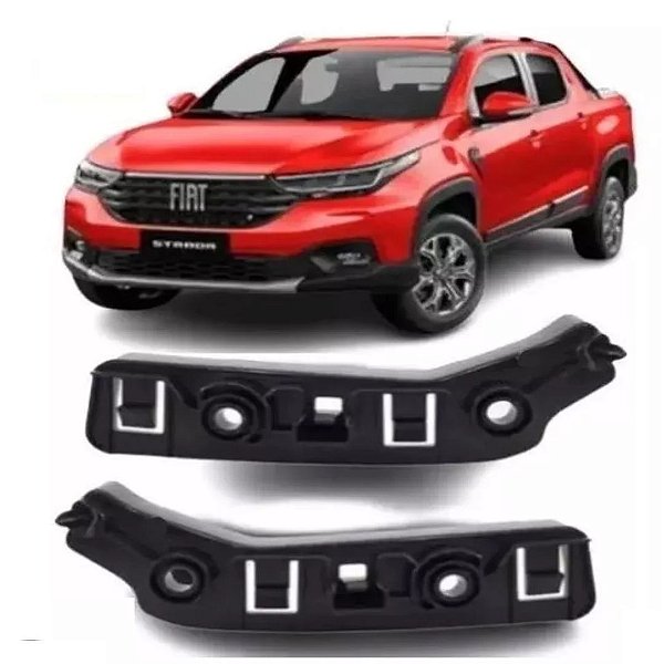 Par guia suporte parachoque dianteiro Fiat Toro 2016/2022 52128149-52128148