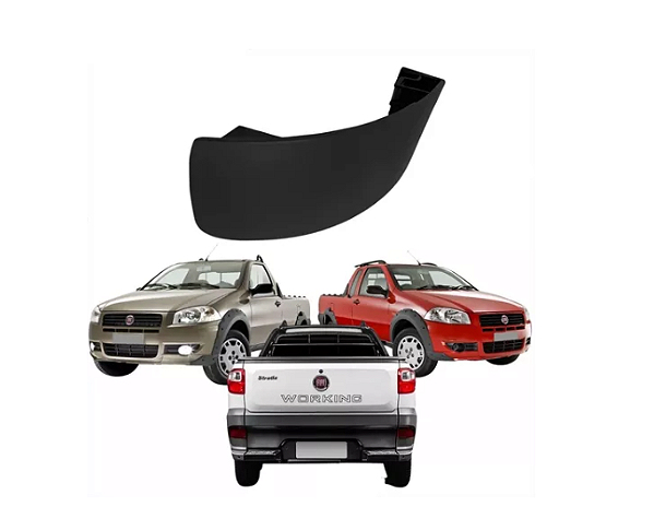 Moldura acabamento do parachoque traseiro Strada 14 A 17 lado esquerdo 100208793