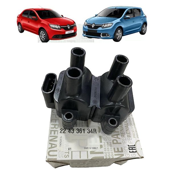 Bobina de ignição Kangoo Logan Sandero Symbol 1.6 1998/... Original 224336134R