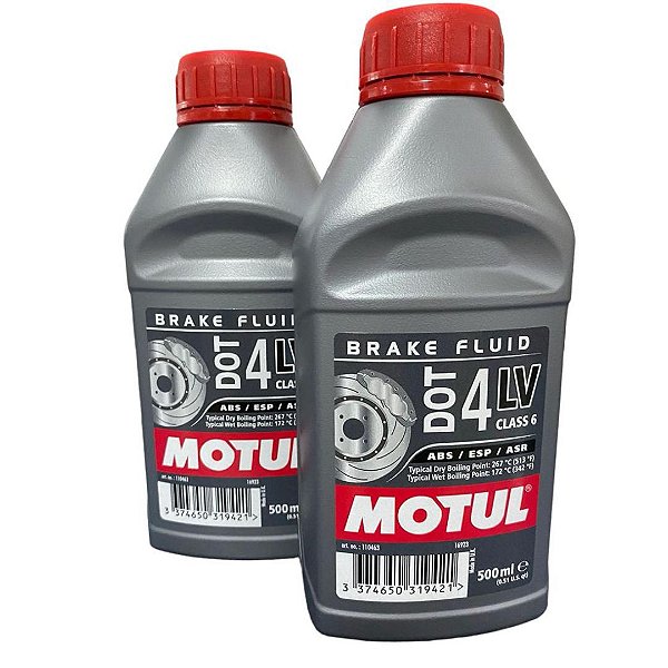 Kit 2 Fluidos Freio Motul Dot 4 Lv Brake Fluido