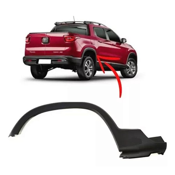 Par moldura paralama traseiras Original Fiat Toro 2016 em diante