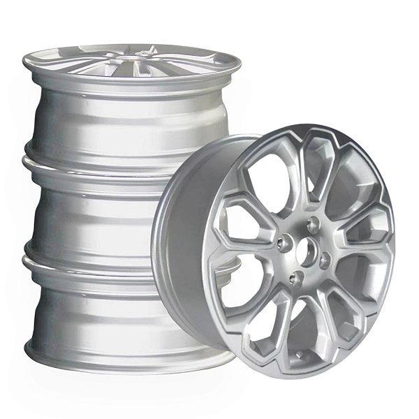 Jogo Roda Liga Aro 17 Prata Ecosport Original Ford