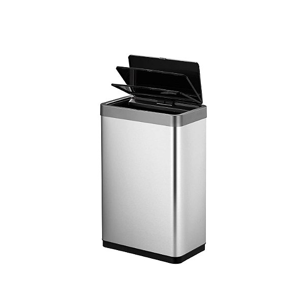 Lixeira com tampa automática 50l inox