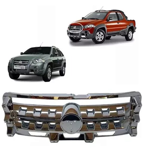 Grade Do Radiador Cromada Original Fiat Strada Palio Weekend 7090959