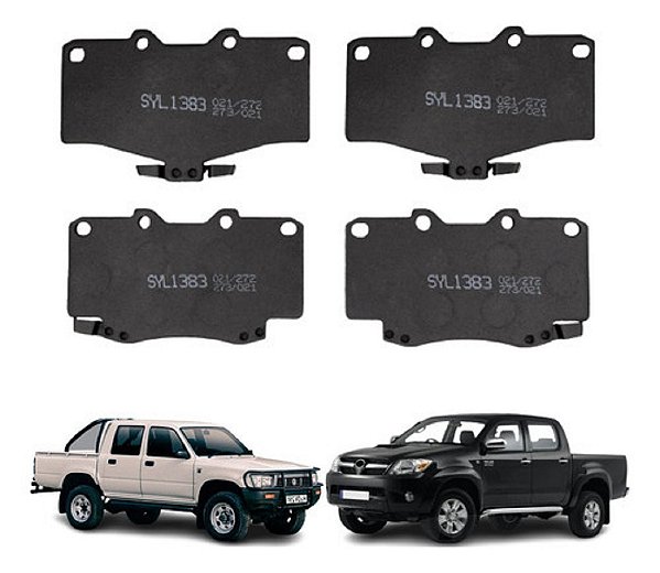4 Pastilhas Freio Dianteira Hilux 4x4 Taro 2.5 4 Runner 3.0