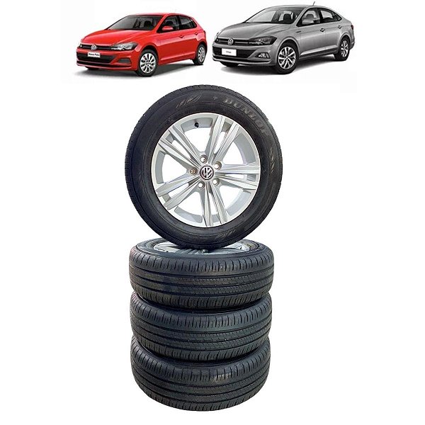 Jogo de Roda Aro 15 Vw - Volkswagen Polo Virtus com Pneus