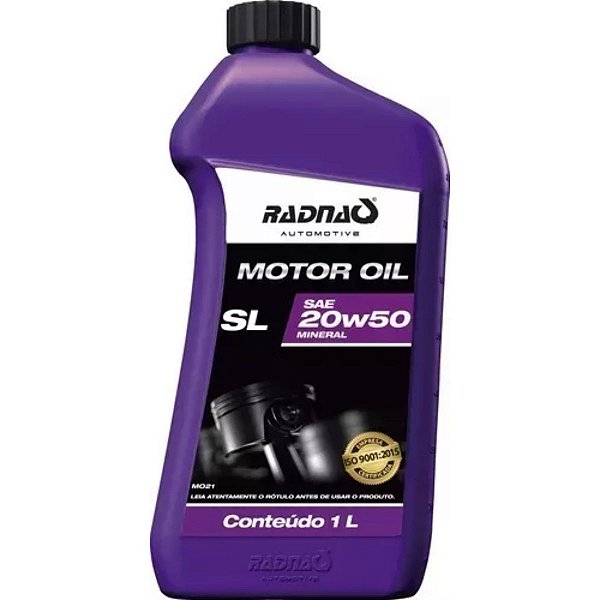 Óleo Motor Carro 20w50 Mineral Sl Sae 1 Litro Radnaq
