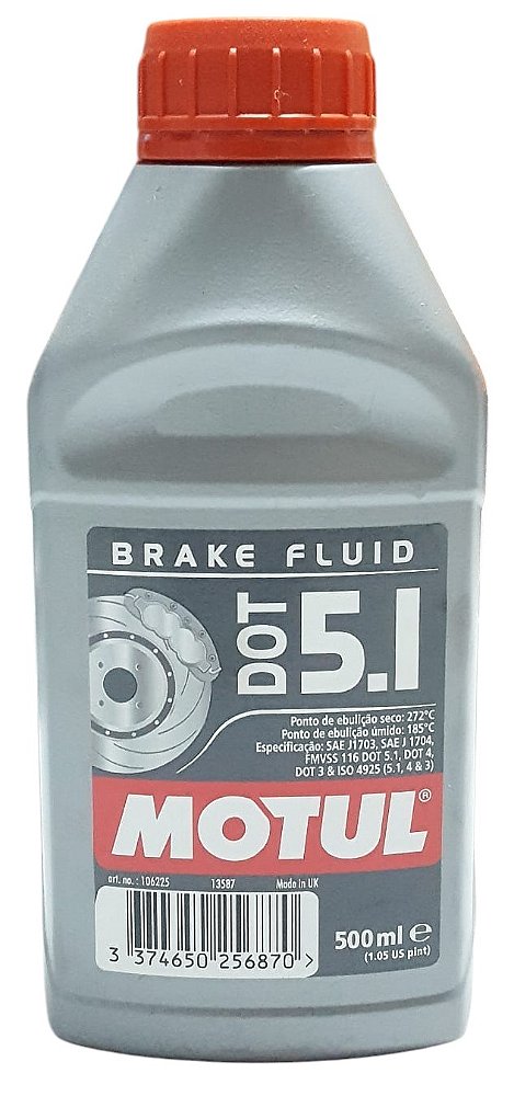 Oleo Fluido Freio Motul Brake Fluid Dot 5.1 Sintetico 500mL