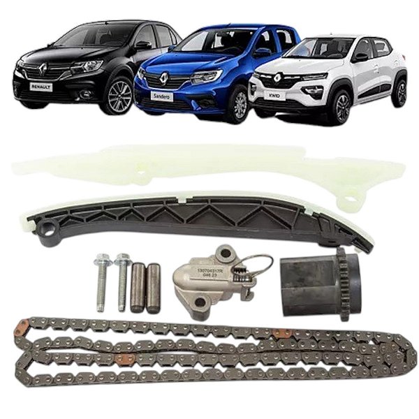 Kit Corrente Comando Renault Kwid Logan Sandero 1.0 12v 3 Cilindros 130C10516R