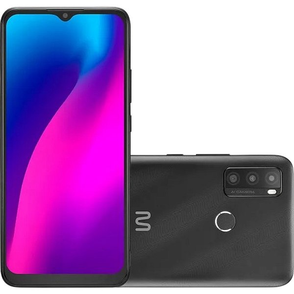 Smartphone Multi G Max 2 4G 32 +32GB 6.5 pol. Dual Chip 2GB RAM 8MP + 5MP Android 11 Preto + Cartão 32GB + Fone Com Fio - P9183OUT