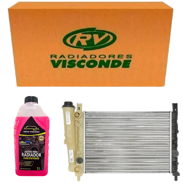 Radiador Alumínio Visconde Fiat Uno Fiorino 1994 A 2009