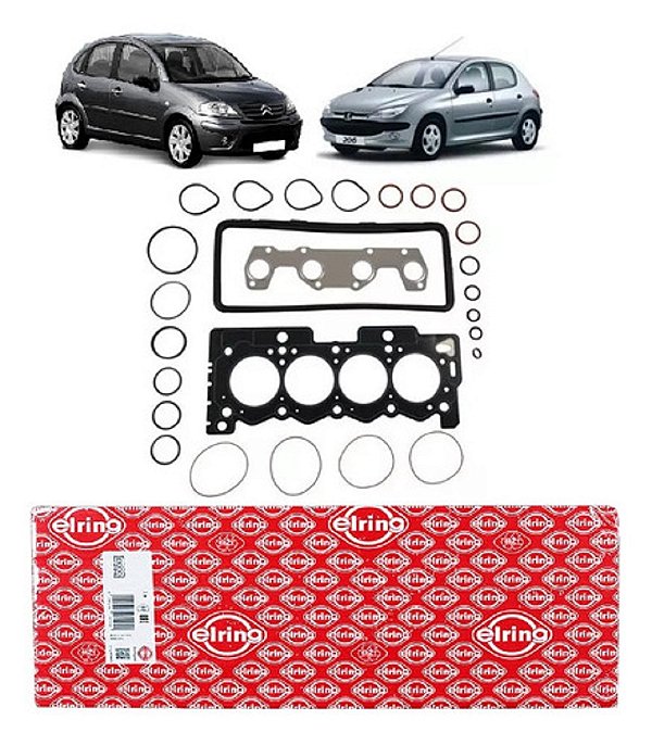 Kit Retificaçao Jogo De Junta Do Cabeçote C3 206 207 1.4 8v