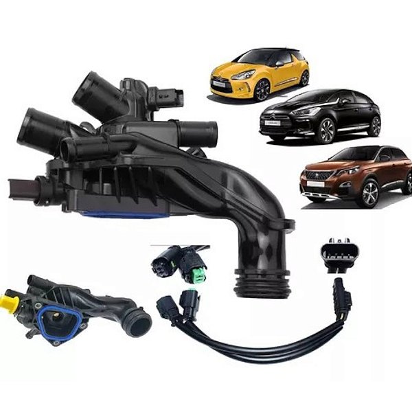 Carcaça Valvula Termostatica Thp 1.6 16v Ds3 308 4008 C4 408 7534521 9810916980 9804315380 1336Z6 11537534521