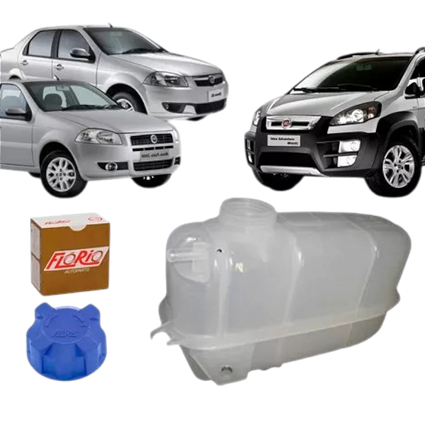 Reservatório Água Radiador Palio Siena Idea Com Tampa Florio