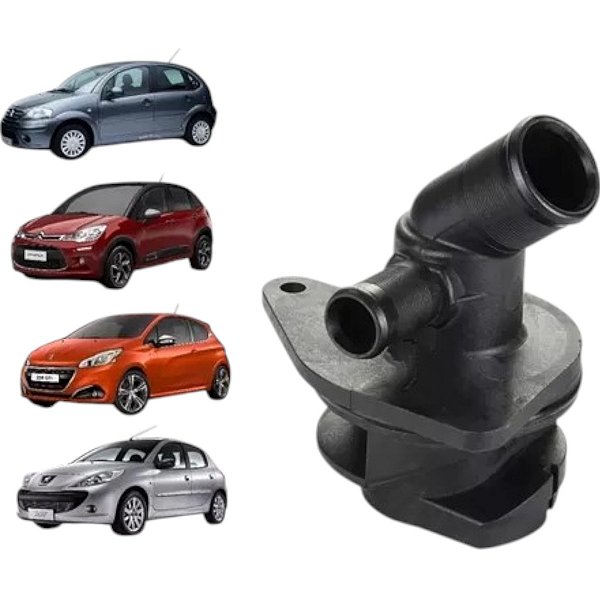 Flange com anel vedação bomba de agua Peugeot 207 2008 1201c2 9627628980 9640868280