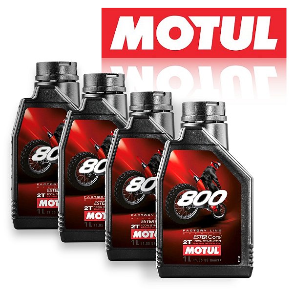 Kit 4L Motul 800 2t-factory Line Off Road-100% Sintético