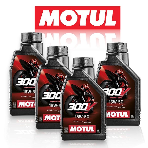 Kit 4L Óleo Motul 300v Factory Line Road Racing 15w50