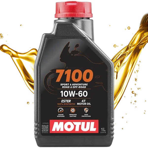 Óleo de motocicleta Motul 4t 7100 10w60 100% sintético 1l + BRINDE