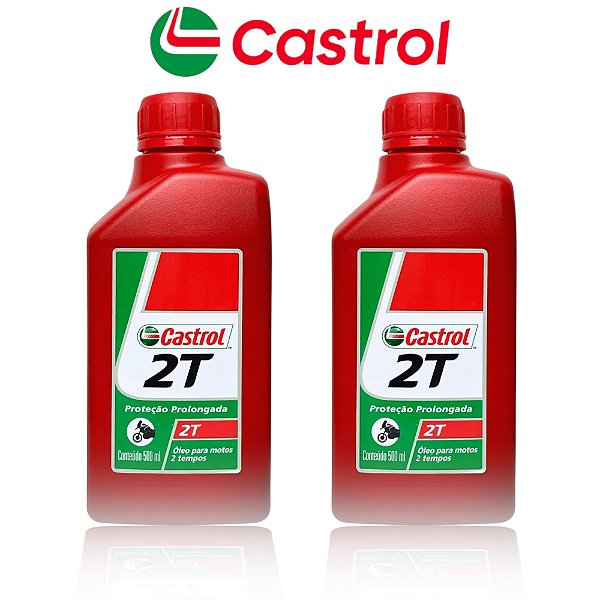 Kit 2 Oleos Lubrificante Castrol Para Motores 2 Tempos 500ml