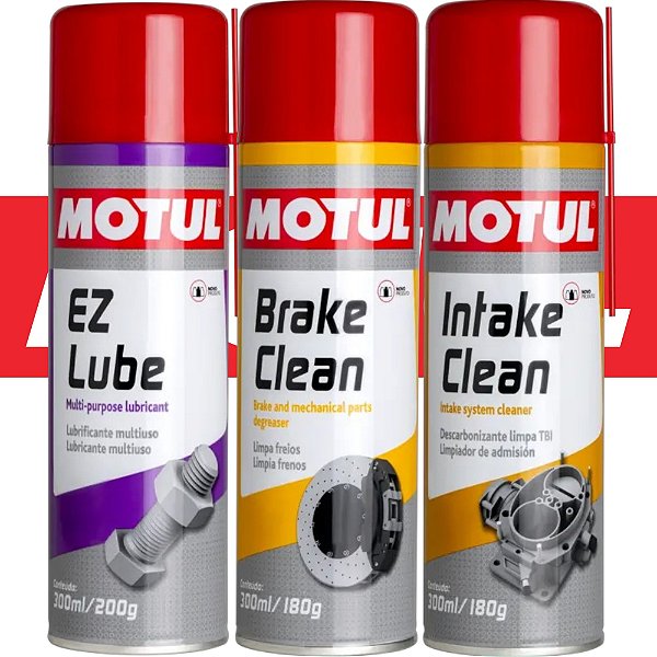 Kit Desengripante Limpa Freios e Descarbonizante Motul + BRINDE