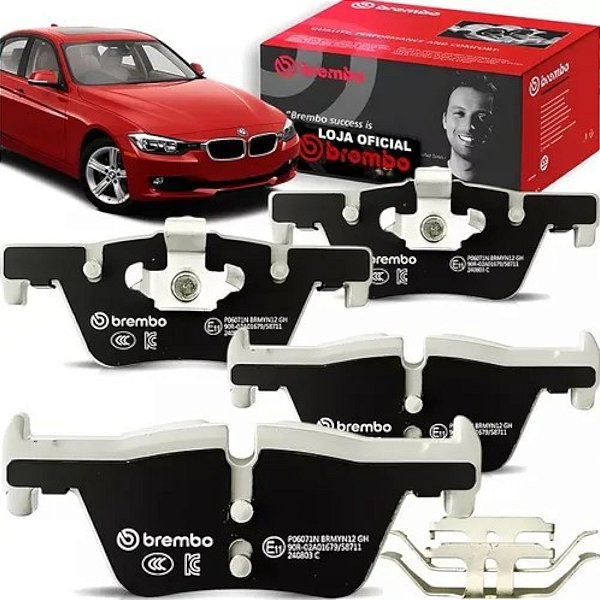 Pastilha Freio Traseiro Brembo Cerâmica Bmw 320i 328 I 12-18 P06071-N + BRINDE