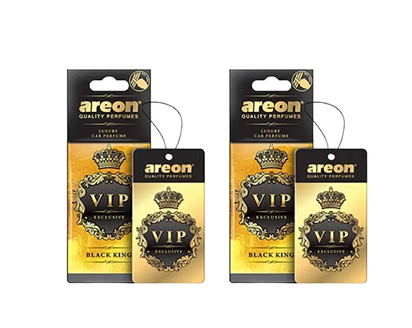 Kit Com 2 Perfumes Pra Carro Cheirinho Aromatizador Areon Vip Black King
