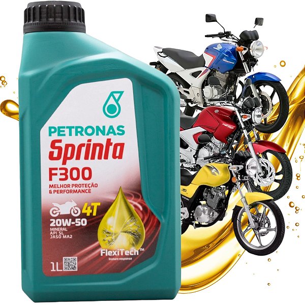 Óleo 20w50 Para Moto Mineral Petronas Sprinta F300 4t + Brinde