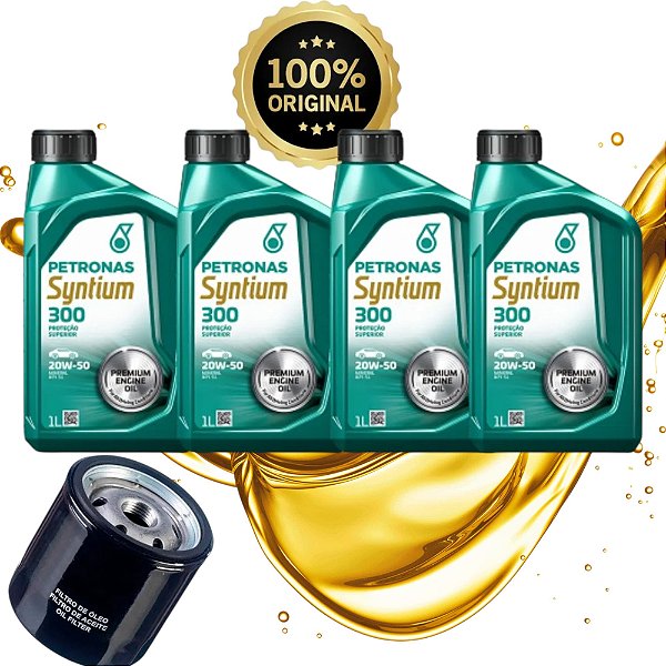 Kit Troca de Óleo Petronas 20w50 Mineral + Filtro de Óleo e Brinde