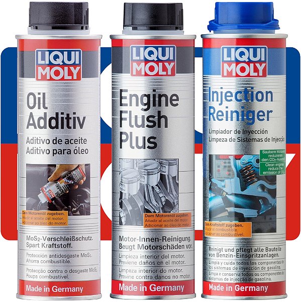 Kit Especialista Limpa Bicos Flush Motor e Aditivo Proteção Motor Liqui Moly 2500-2657-2522