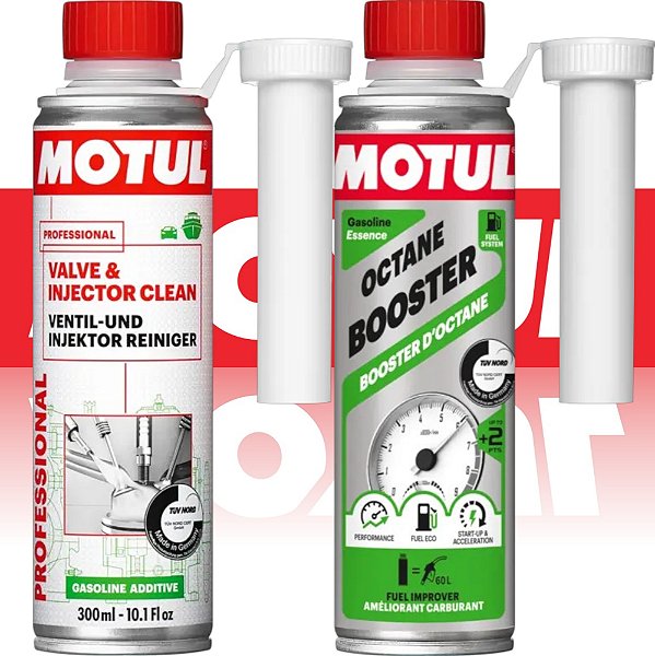 Kit Valve Injector e Octane Booster Limpeza de Injeção e Perfomace Motul  + Brinde