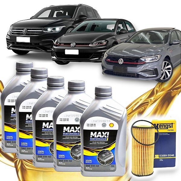 Kit Troca Óleo 5w40 + Filtro Óleo Golf Jetta Tiguan 2.0 TSI