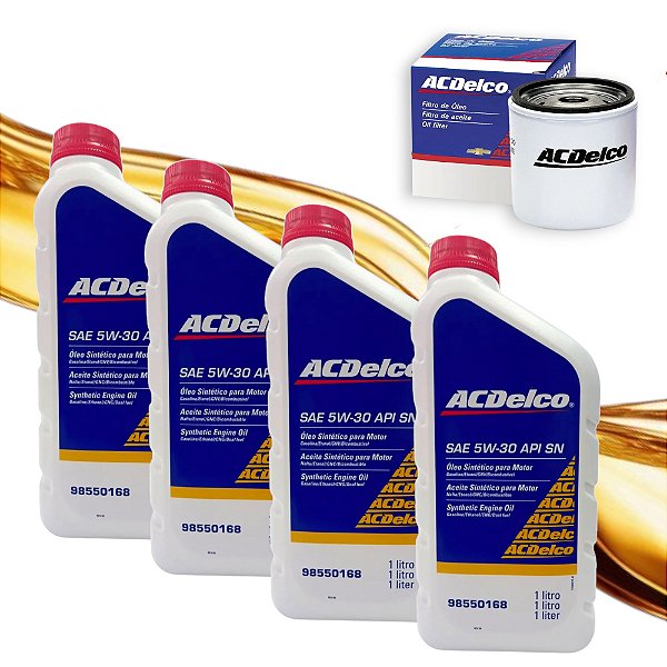 Kit 4 Óleos 5w30 + Filtro Celta Corsa Montana Meriva GM