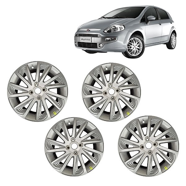 Kit 4 Rodas Aro 16 Fiat Punto Essence Original 100238604