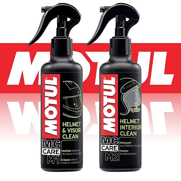 Kit Limpeza E Hidratação Motul Capacete Mc Care M1 + M2