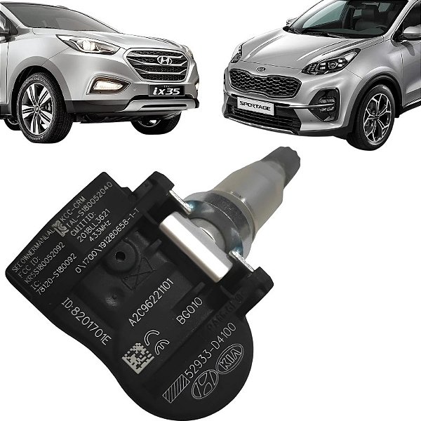 Sensor Pressão Pneu Tpms Sportage Sorento Santa Fé I30 Cadenza Kia Soul Elantra IX35  52933D4100 52933D2100 52933D9100