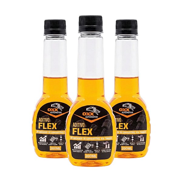 Kit 3 Aditivos De Combustível Carro Flex Oxx 200ml