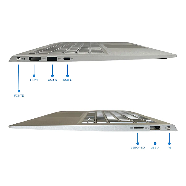Palmrest Teclado Dell Inspiron 14 5401 5402 Prata