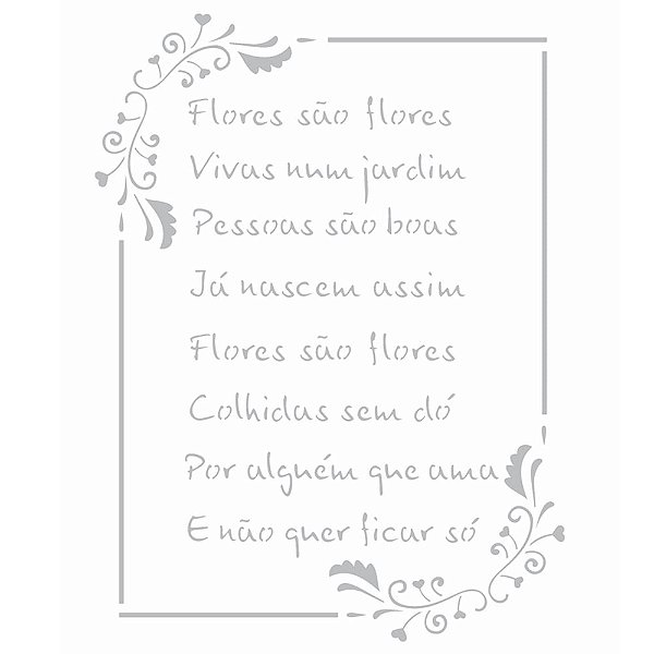 Stencil OPA 20x25 2449 Poema Flores