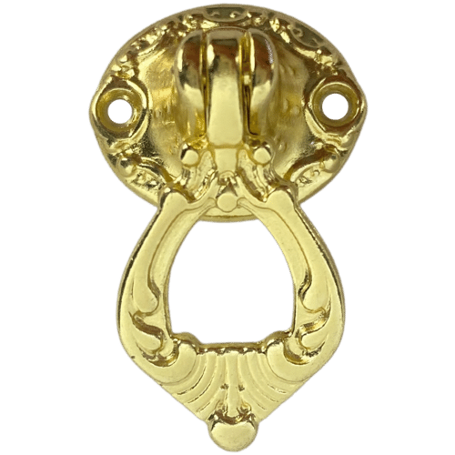 Puxador Argola Redondo Colonial Metal Dourado 2,4x3,7cm