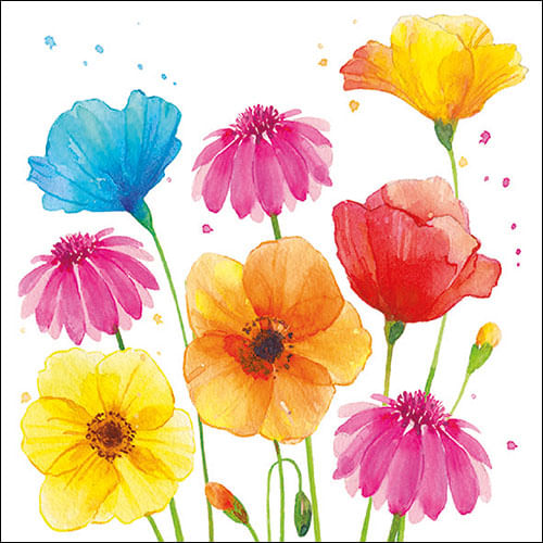 Guardanapo Flores Coloridas de Verão 13317585 Ambiente com 2 peças